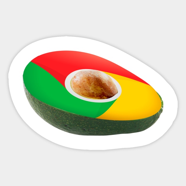 Browser avacado Sticker by igorkalatay